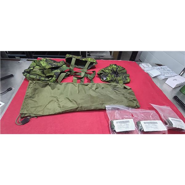 CANADIAN MILITARY CAD PATTERN POUCHES AND THREE STAP WEBBING