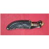 Image 15 : KIRPAN STYLE KNIFE WITH LEATHER GRIP AND BRASS HILT AND BUTT
