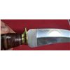 Image 9 : KIRPAN STYLE KNIFE WITH LEATHER GRIP AND BRASS HILT AND BUTT