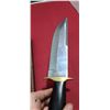 Image 11 : ASH 440C STEEL HUNTING BOWIE - CUSTOM MADE - BRASS GAURDS AND LEATHER SHEATH
