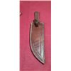 Image 13 : ASH 440C STEEL HUNTING BOWIE - CUSTOM MADE - BRASS GAURDS AND LEATHER SHEATH
