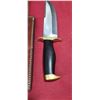 Image 18 : ASH 440C STEEL HUNTING BOWIE - CUSTOM MADE - BRASS GAURDS AND LEATHER SHEATH