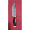 Image 22 : ASH 440C STEEL HUNTING BOWIE - CUSTOM MADE - BRASS GAURDS AND LEATHER SHEATH