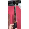 Image 25 : ASH 440C STEEL HUNTING BOWIE - CUSTOM MADE - BRASS GAURDS AND LEATHER SHEATH