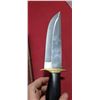 Image 27 : ASH 440C STEEL HUNTING BOWIE - CUSTOM MADE - BRASS GAURDS AND LEATHER SHEATH