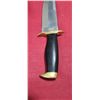 Image 9 : ASH 440C STEEL HUNTING BOWIE - CUSTOM MADE - BRASS GAURDS AND LEATHER SHEATH