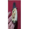 Image 10 : HAND MADE ANTLER/BONE HANDLE  - KNIFE - WITH HAND MADE SHEATH