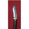 Image 8 : ASH 440C STEEL KNIFE WITH WALNUT HANDLE, BRASS GAURDS AND LEATHER SHEATH