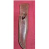 Image 15 : OJEDA BOWIE WITH ANTLER HANDLE AND ETCHINGS ON THE BLADE. COMES WITH SHEATH