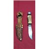 CSC S-4-B GERMANY KNIFE WITH ANTLER HANDLE\