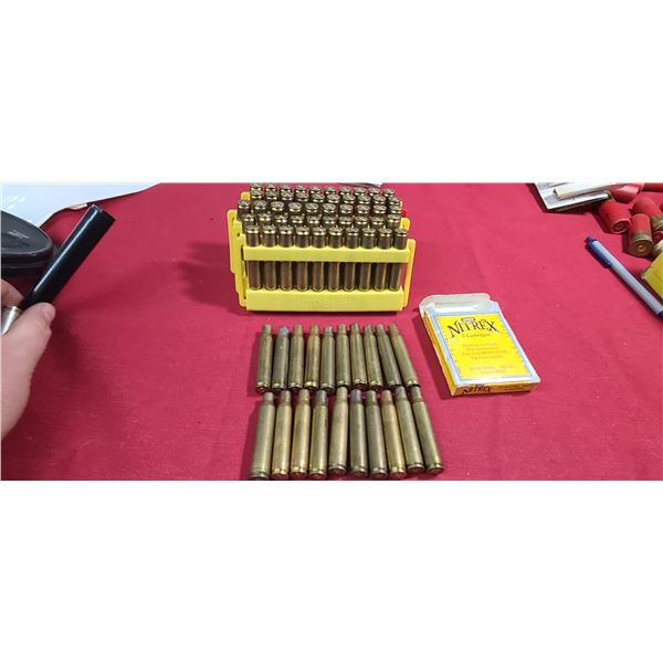 QTY 60X 30-06 BRASS PLUS SPEER NITREX .30-06 POCKET PACK BOX (EMPTY)