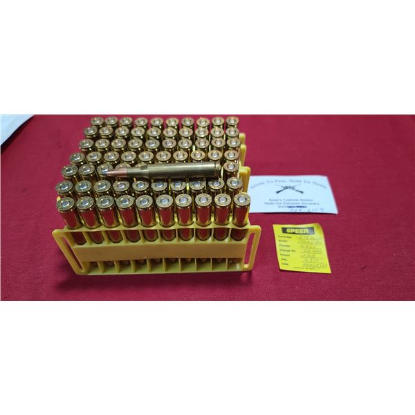 71 ROUNDS OF .270 WIN 150GR BT 4350 POWDER 52GR - MAG PRIMED OAL 3.270 BY ROSS'S CUSTOM AMMO NO SHIP