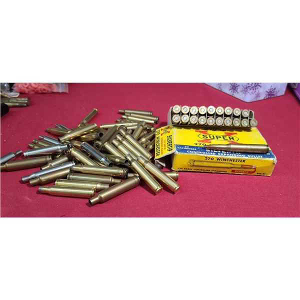 QTY20 .270 54GR 4350 POWDER 150GR SOFT BOAT TRAIL - RELOADS AND QTY 28 BRASS