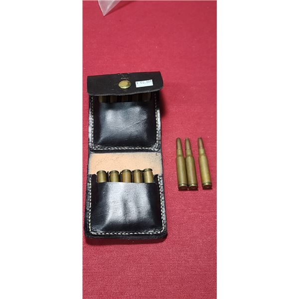 13 .308 DOMINIO IN LEATHER AMMO POUCH - NO SHIPPING ON AMMUNITION