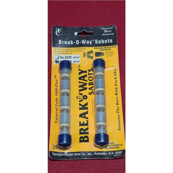 THOMPSN CENTER ARMS NO.8237 .54 CAL BREAK AWAY SABOTS 240 GRAIN HP