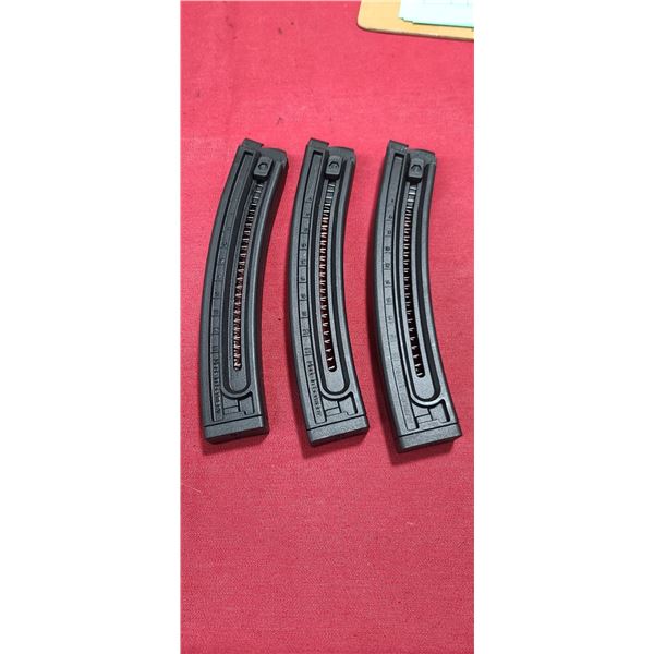 THREE GSG-16 .22LR MAGAZINE 23 ROUND