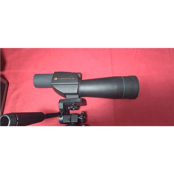 LEUPOLD SEQUOIA 15-45X60MM LONG EYE RELIEF - WATERPROOF. COMES IN HARD CASE, HAS TRI-POD, NEOPRENE C