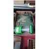 CAMPING LANTERN, MILITARY LARGE SHIRT AND DUFFEL BAG