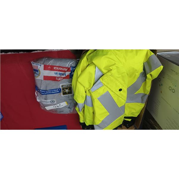 USA ARMYT-SHIRT C/W LG SECURITY JACKET DOUBLE SIDED