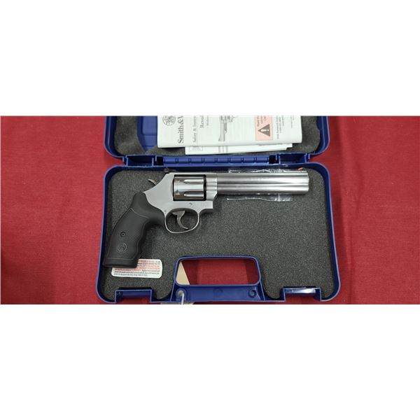 SMITH AND WESSON .357 MAGNUM - STAINLESS STEEL - SEMI AUTO REVOLVER - 7 ROUNDS - 5 3/4" BARREL - SER