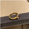 Image 2 : Gold Ring with Ruby Center