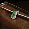18K Gold Gourd-Shaped Emerald Pendant