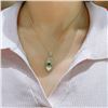 Image 8 : 18K Gold Teardrop Emerald Pendant