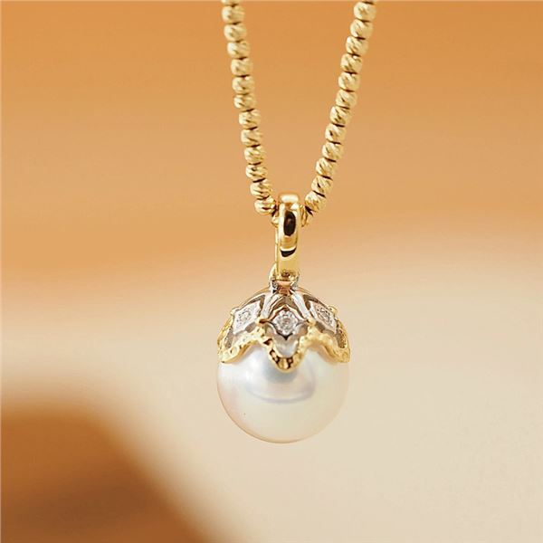18K Gold Pearl Pendant