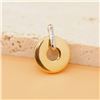 Image 3 : 18K Gold Diamond Circle Pendant