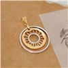 Image 2 : 18K Gold Lotus-Root Diamond Pendant