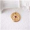 Image 1 : 18K Gold Ruby Medallion Pendant