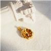Image 3 : 18K Gold Ruby Floral Pendant