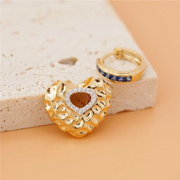 18K Gold Sapphire Earrings