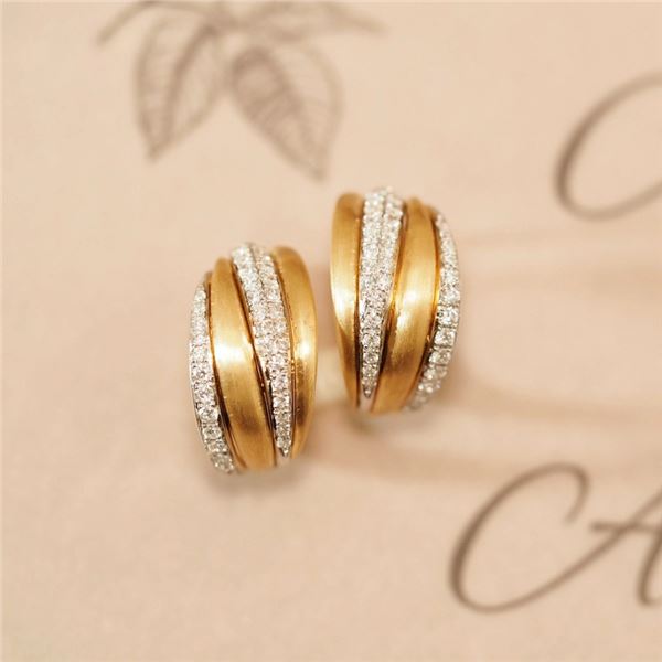18K Gold Diamond Earrings