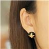Image 5 : 18K Gold Onyx Earrings