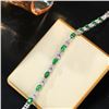 Image 3 : 18K Gold Emerald & Diamond Bracelet