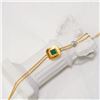 Image 4 : 18K Gold Emerald Bracelet