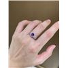 Image 5 : 18k Gold Unheated Sapphire and Diamond Ring