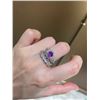 Image 6 : 18k Gold Unheated Sapphire and Diamond Ring