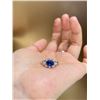 Image 9 : 18k Gold Sapphire and Diamond Ring