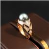 Image 2 : 18K Gold Tahitian Pearl Ring