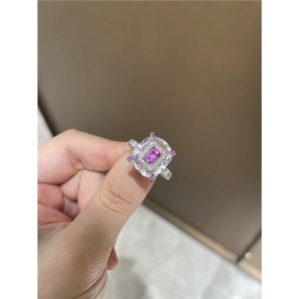18K Gold Pink Sapphire Ring