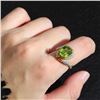 Image 4 : 18K Gold Peridot Ring