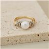 Image 3 : 18K Gold Pearl Ring