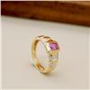18K Gold Pink Sapphire Ring