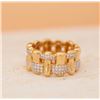 18K Gold Diamond Woven Ring