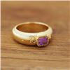18K Gold Purple Sapphire Ring