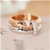 Image 1 : 18K Gold Diamond Two-Tone Ring