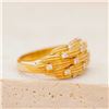 Image 3 : 18K Gold Diamond Wheat Ring