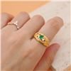 Image 4 : 18K Gold Emerald Ring